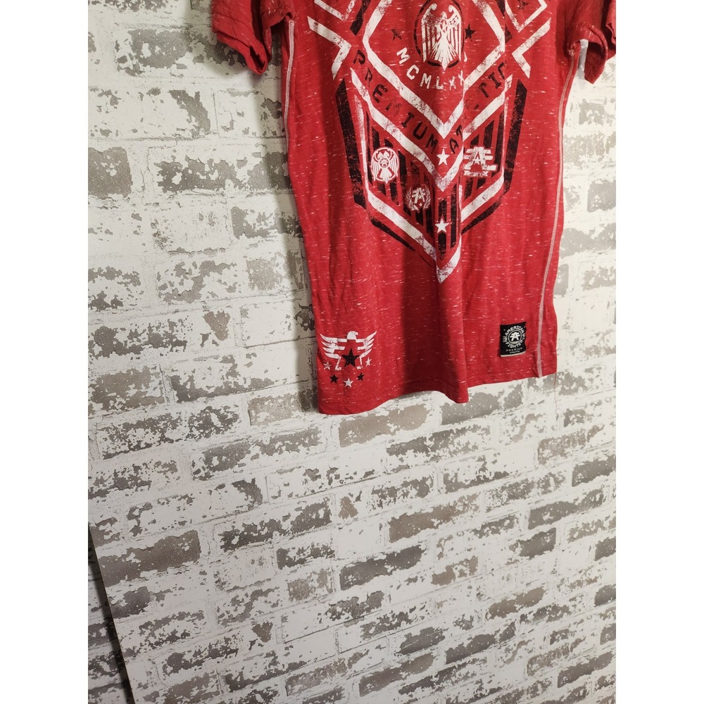 American Fighter Training Division Red Graphic Tee Men's Large Athletic Fit Y2K‎ - Picture 4 of 16